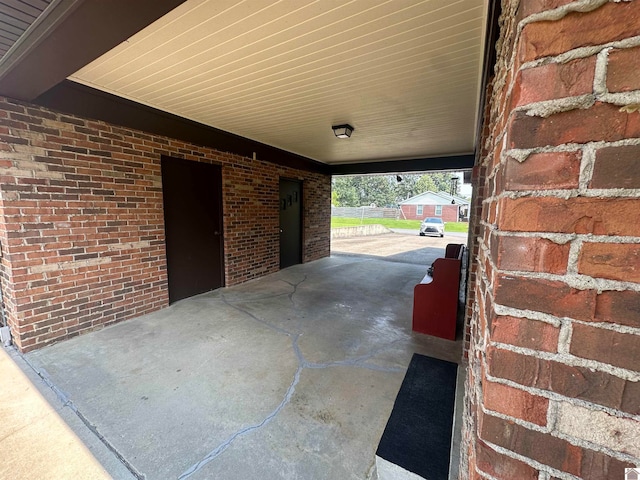 view of patio with a carport