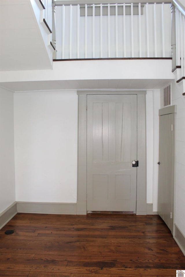 interior space featuring wood-type flooring