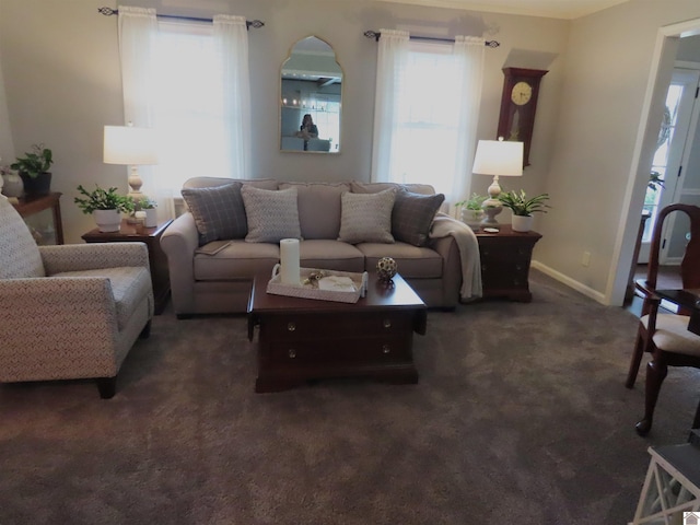 view of carpeted living room