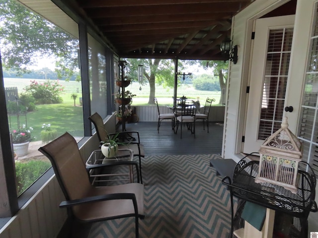 view of sunroom / solarium