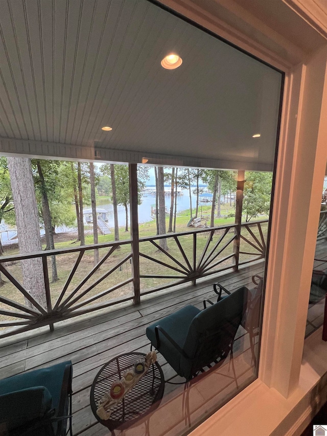 view of sunroom