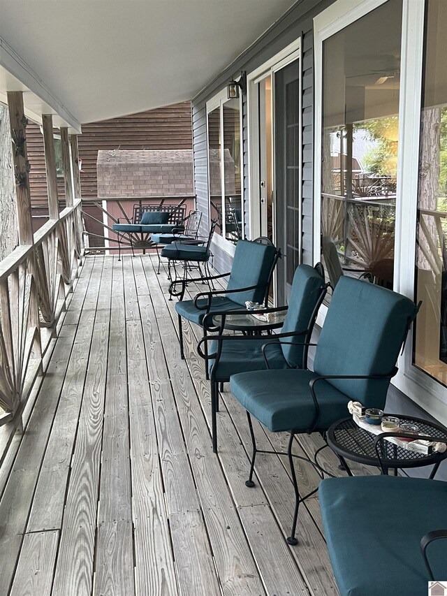 view of wooden terrace