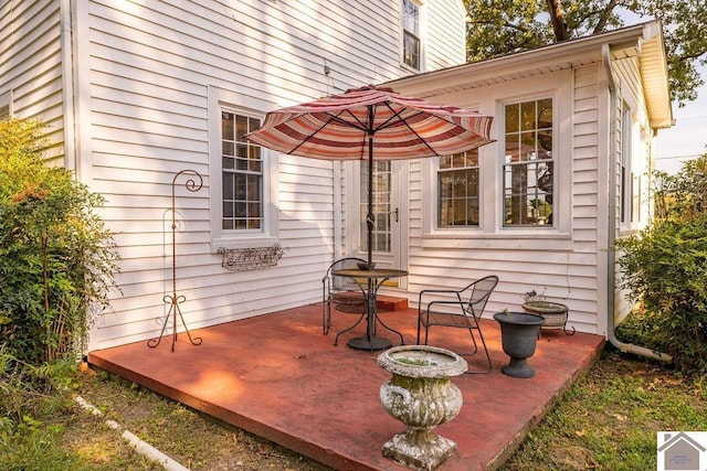 view of patio / terrace featuring a wooden deck
