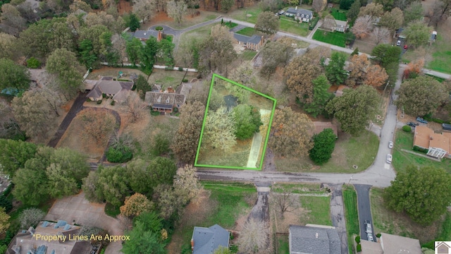 4019 Primrose Pl, Paducah, KY 42001 - aerial perspective of suburban area featuring property parcel outlined