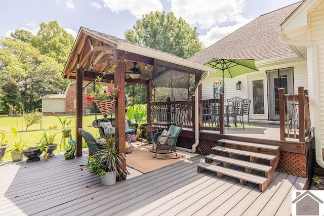 view of wooden deck