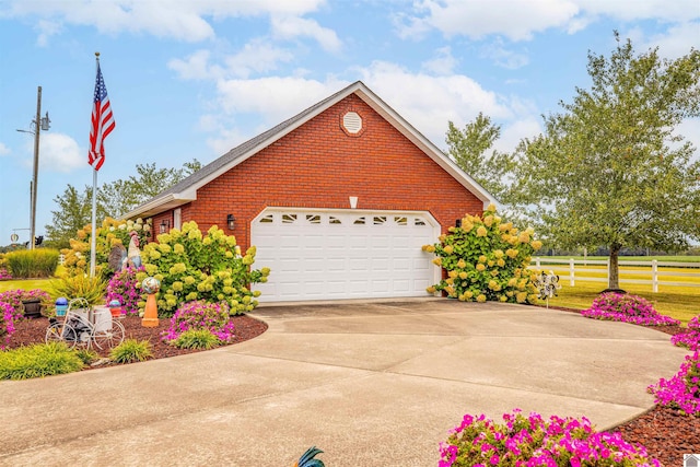 view of home's exterior with a garage