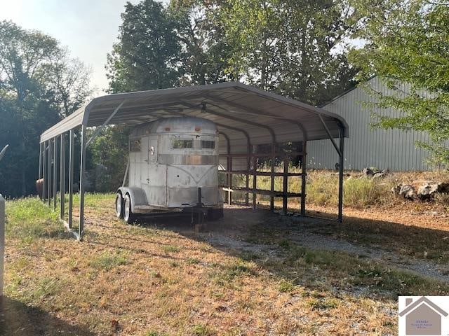 view of car parking with a carport