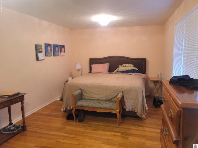 bedroom featuring light hardwood / wood-style floors