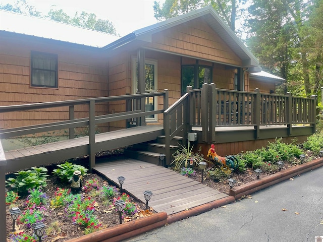 view of wooden deck