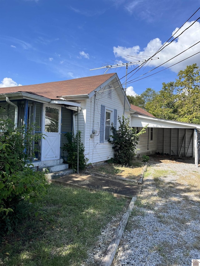 2234 Ted Williams, Paducah, KY 42003 - view of front of property with entry steps, crawl space, and a shingled roof
