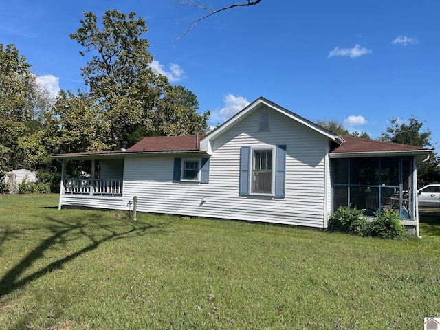 2234 Ted Williams, Paducah, KY 42003 - rear view of property featuring a yard and a sunroom