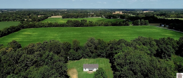 bird's eye view with a rural view