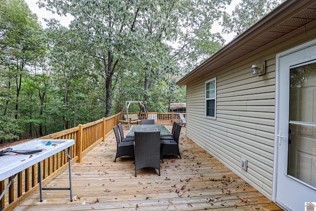 view of wooden deck