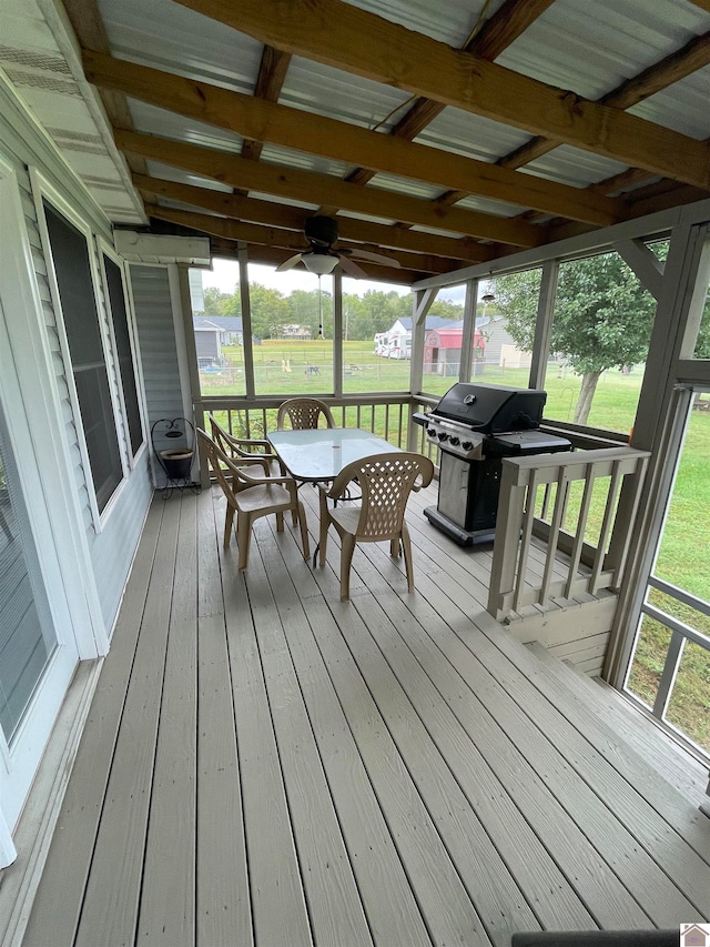 sunroom / solarium with a healthy amount of sunlight