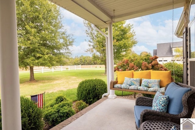 view of patio / terrace with an outdoor hangout area