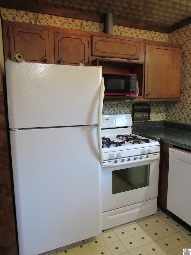 kitchen with white appliances