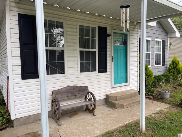 view of doorway to property