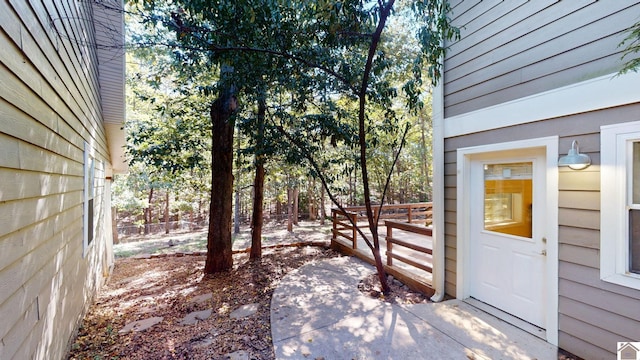 view of patio featuring a deck