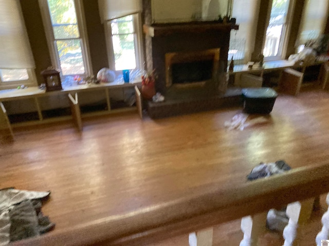 living room featuring hardwood / wood-style flooring