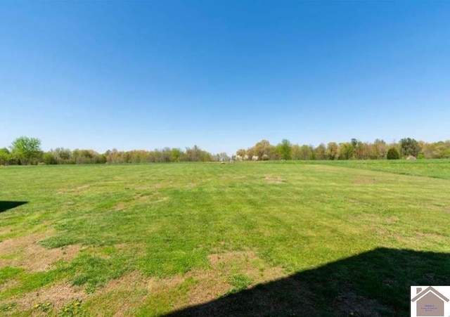 view of yard featuring a rural view