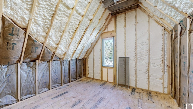 view of attic