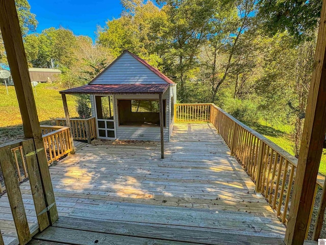 view of wooden deck