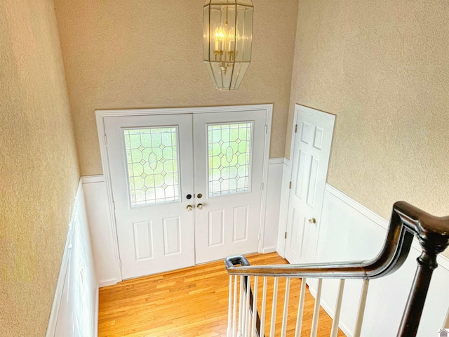 foyer entrance featuring light hardwood / wood-style floors