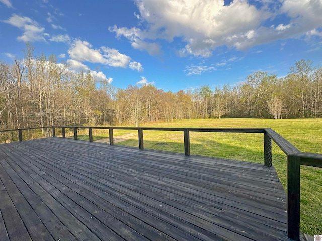 deck with a lawn