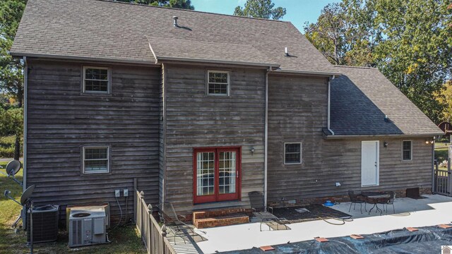 9618 Scale Rd, Benton, KY 42025 - back of house with a patio area, a shingled roof, entry steps, and cooling unit