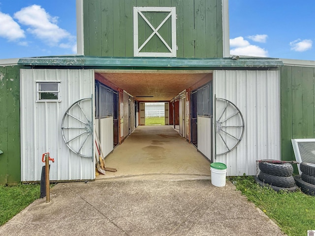 view of horse barn