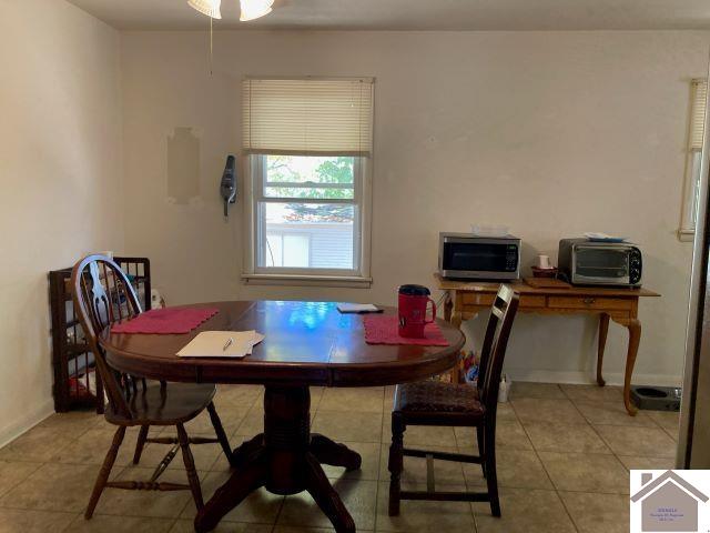 view of tiled dining room