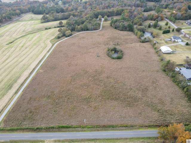 bird's eye view with a rural view