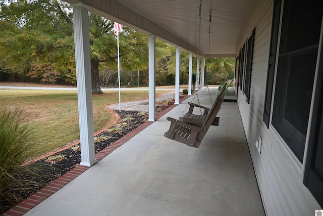 view of patio / terrace featuring covered porch