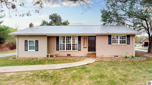 ranch-style house with a front yard