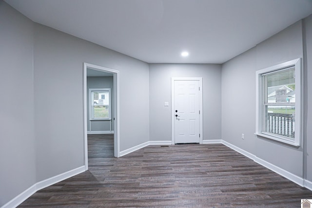 entryway featuring dark hardwood / wood-style floors