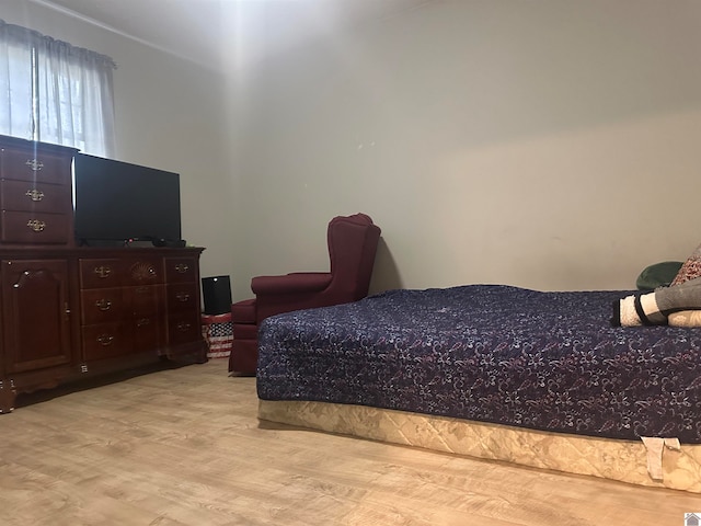 bedroom featuring light hardwood / wood-style flooring