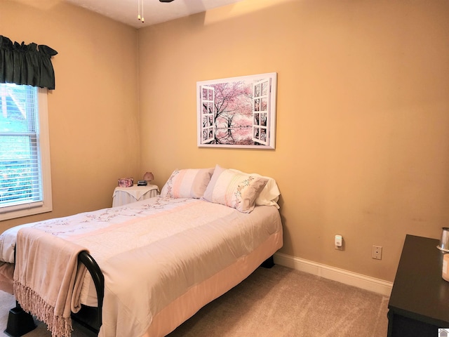 view of carpeted bedroom