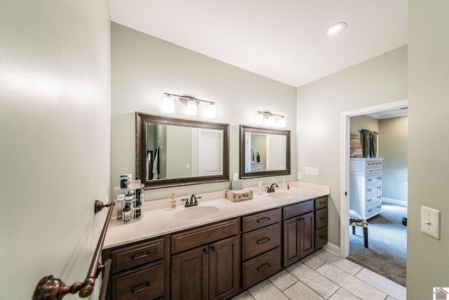 bathroom with vanity