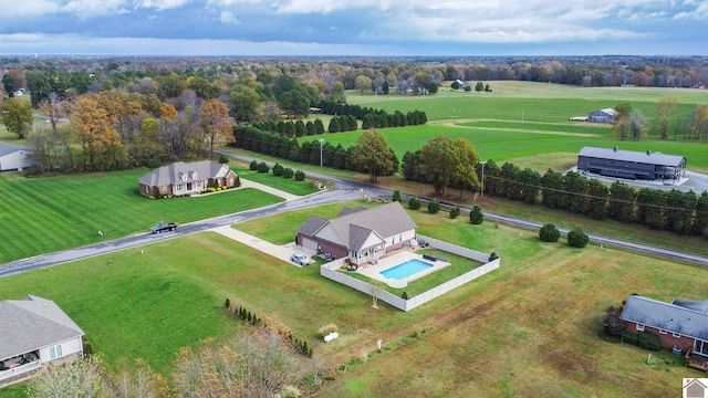 bird's eye view featuring a rural view