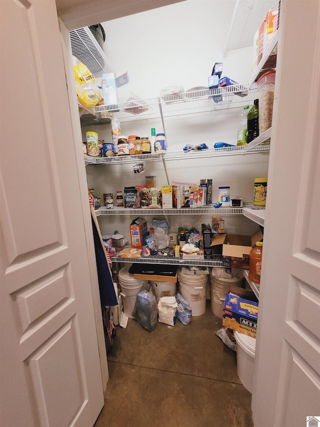 view of pantry