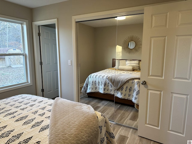 bedroom featuring hardwood / wood-style floors