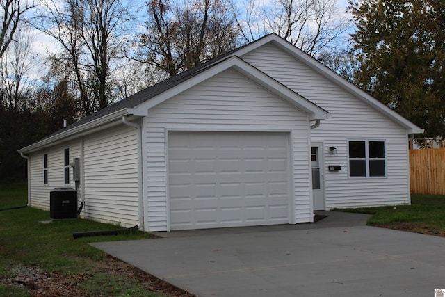 garage featuring central AC