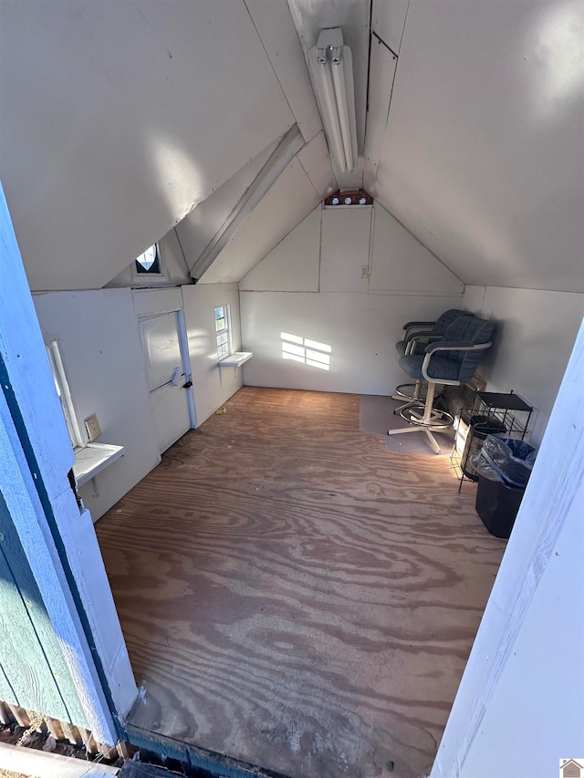 additional living space with lofted ceiling