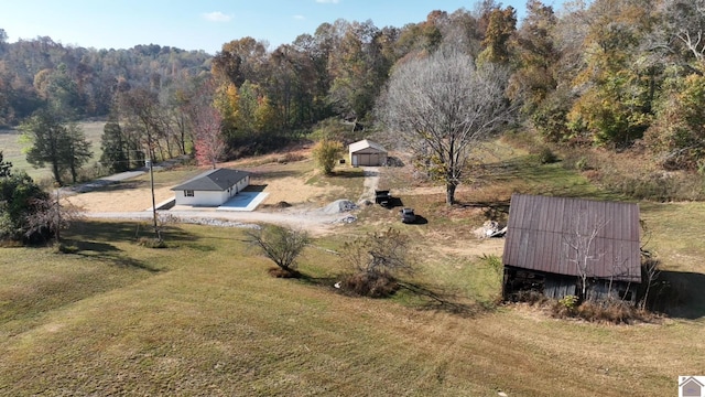 drone / aerial view featuring a rural view