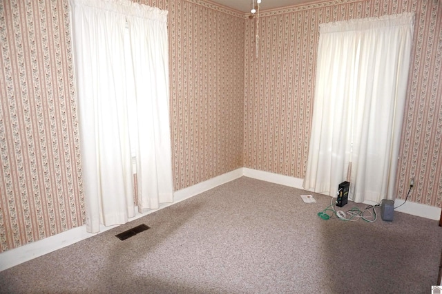 view of carpeted empty room