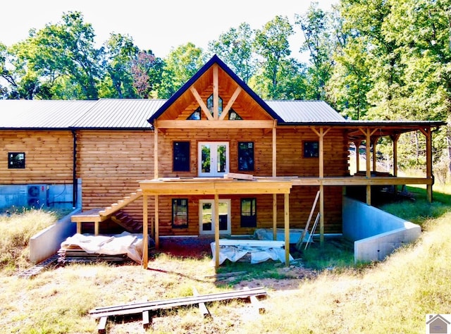 rear view of house with french doors