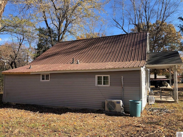 view of property exterior featuring ac unit