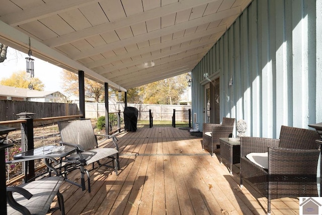 view of wooden terrace