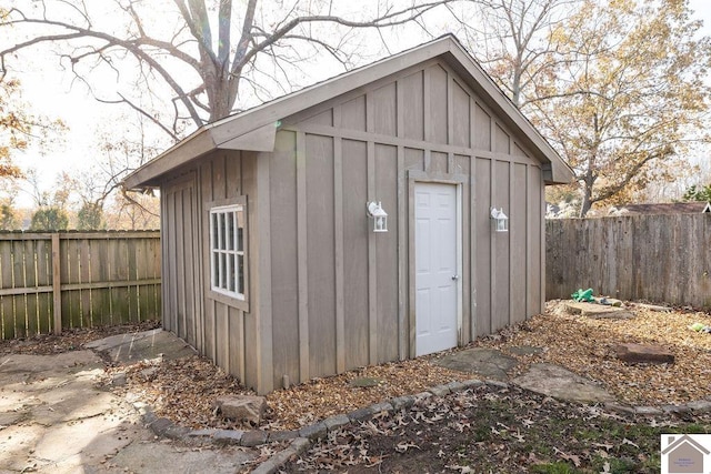 view of outdoor structure