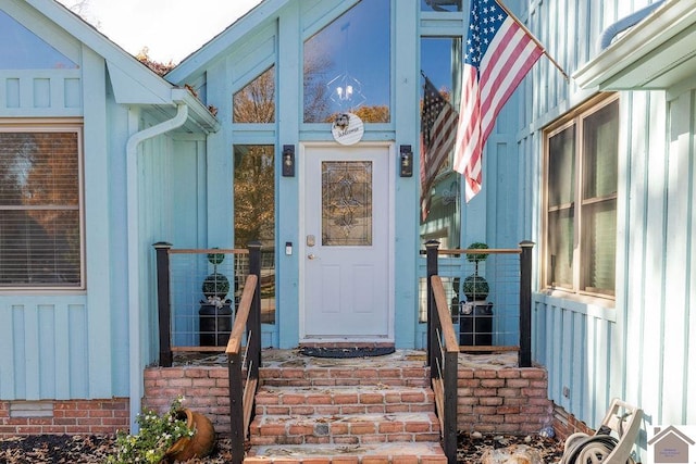 view of doorway to property